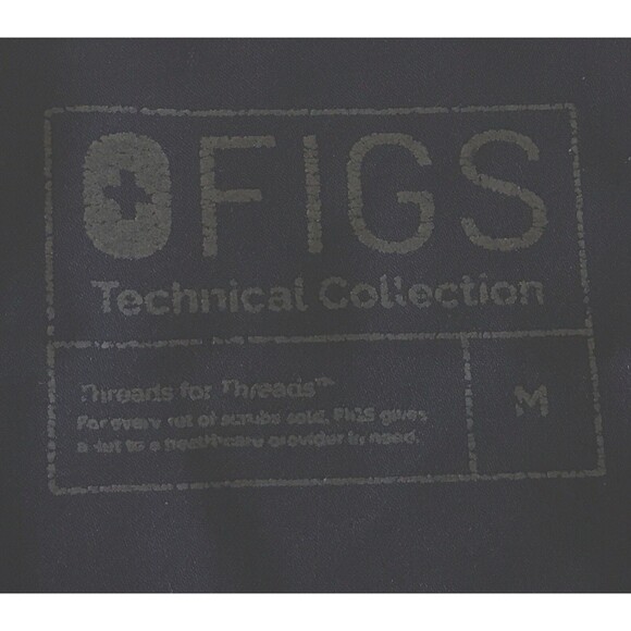 Figs Casma Three-Pocket Scrub Top Women's M Navy Blue Poly/Rayon/Spandex V-Neck - Picture 8 of 12